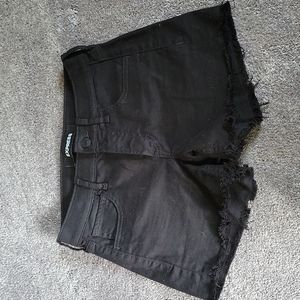 Express Black Denim Shorts